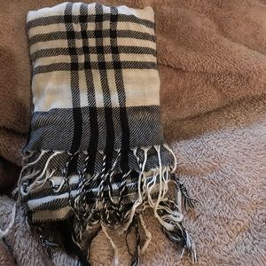 Black & White Plaid Scarf