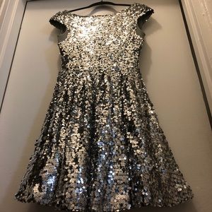 Topshop Sequins Skater Dress