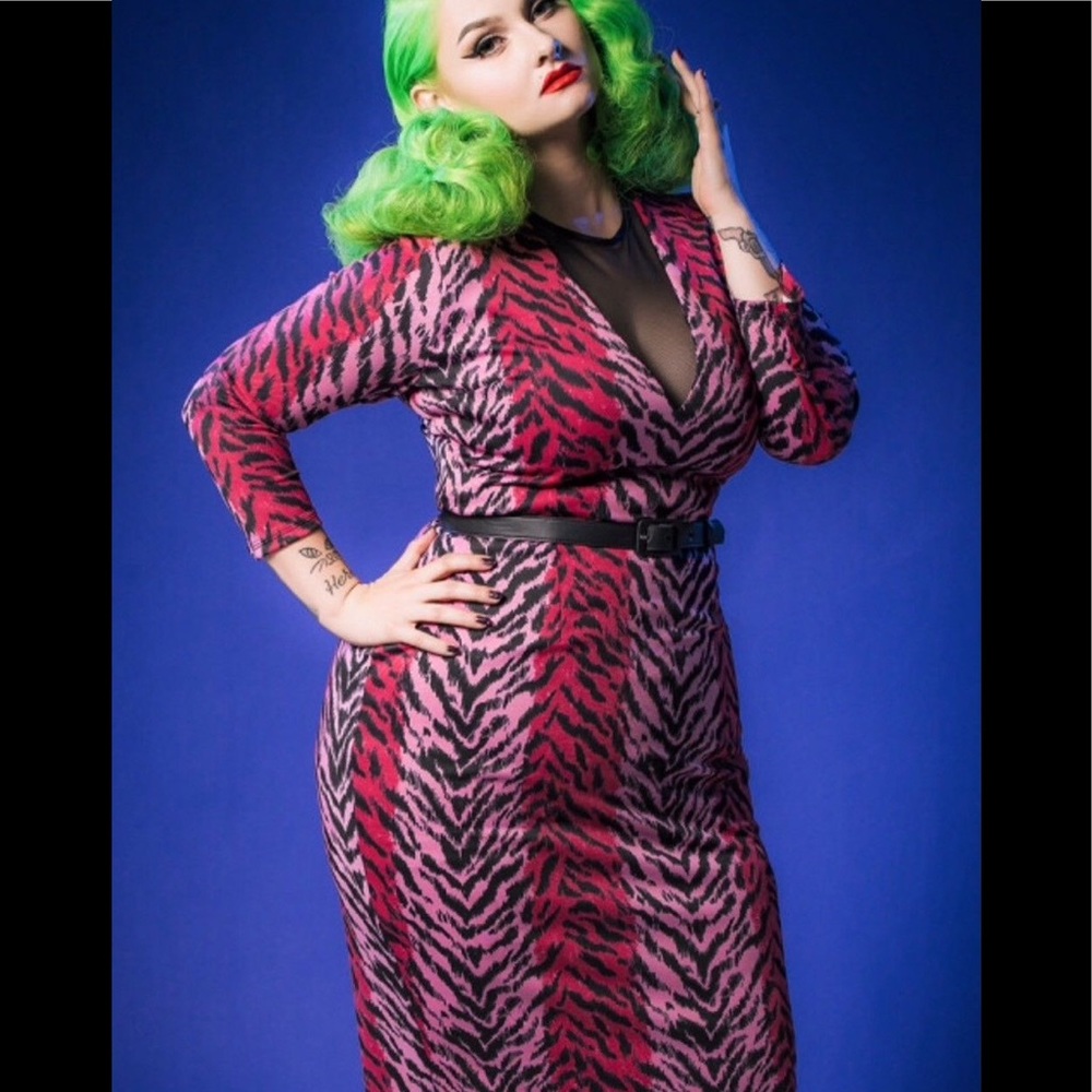 Deadly Dames misfits pink tiger dress 3X