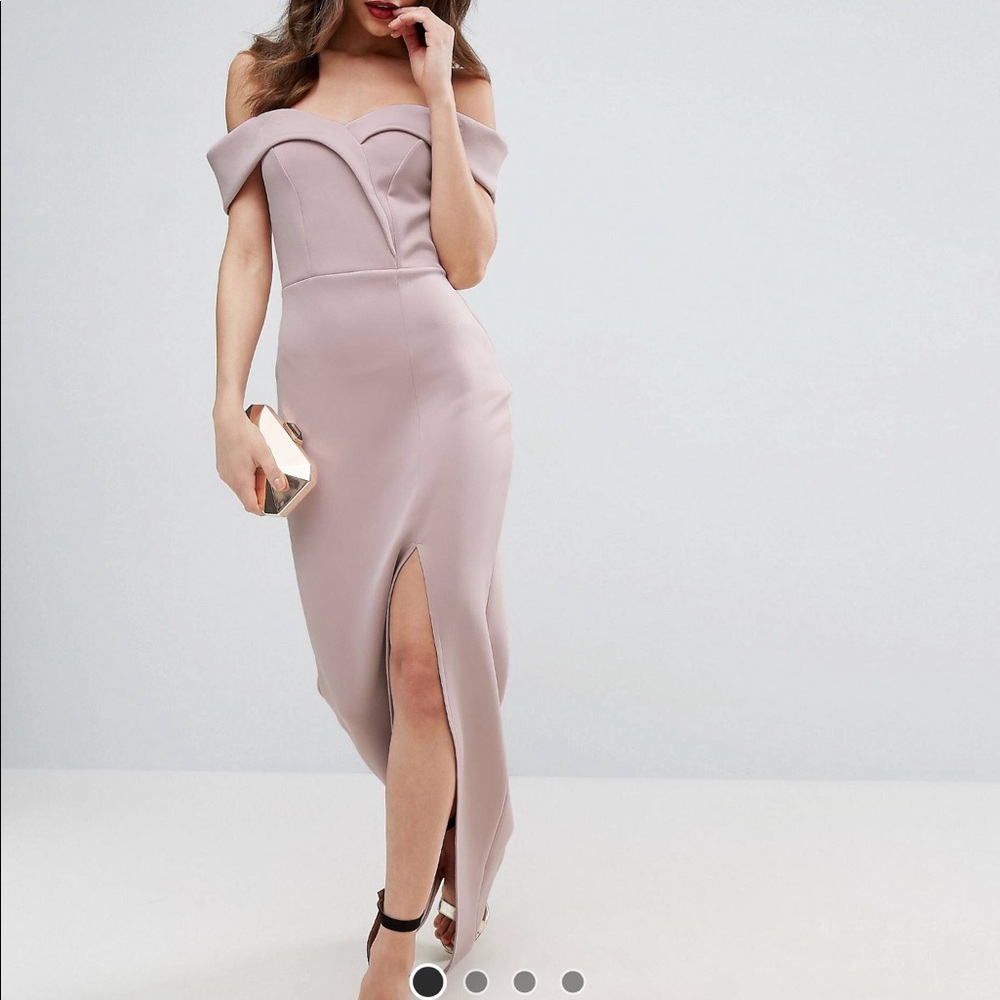 Pink bardot dress
