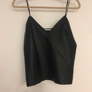 Zara Faux Leather Tank: Size Small
