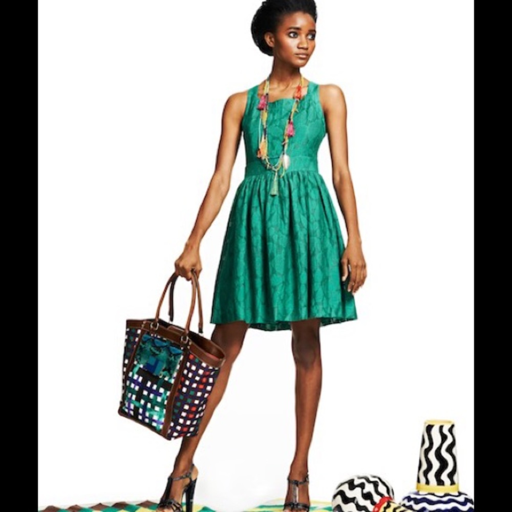 NWOT Emerald green dress- Duro Olowu X JC Penney