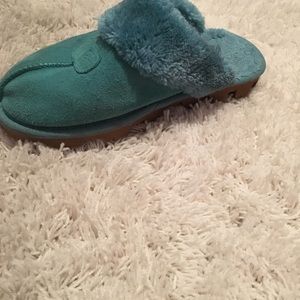 Blue slip on UGG slippers