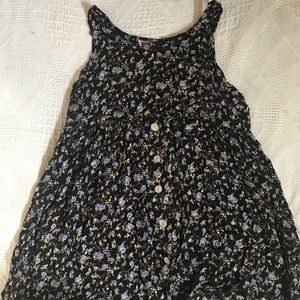 Baby doll floral button down dress