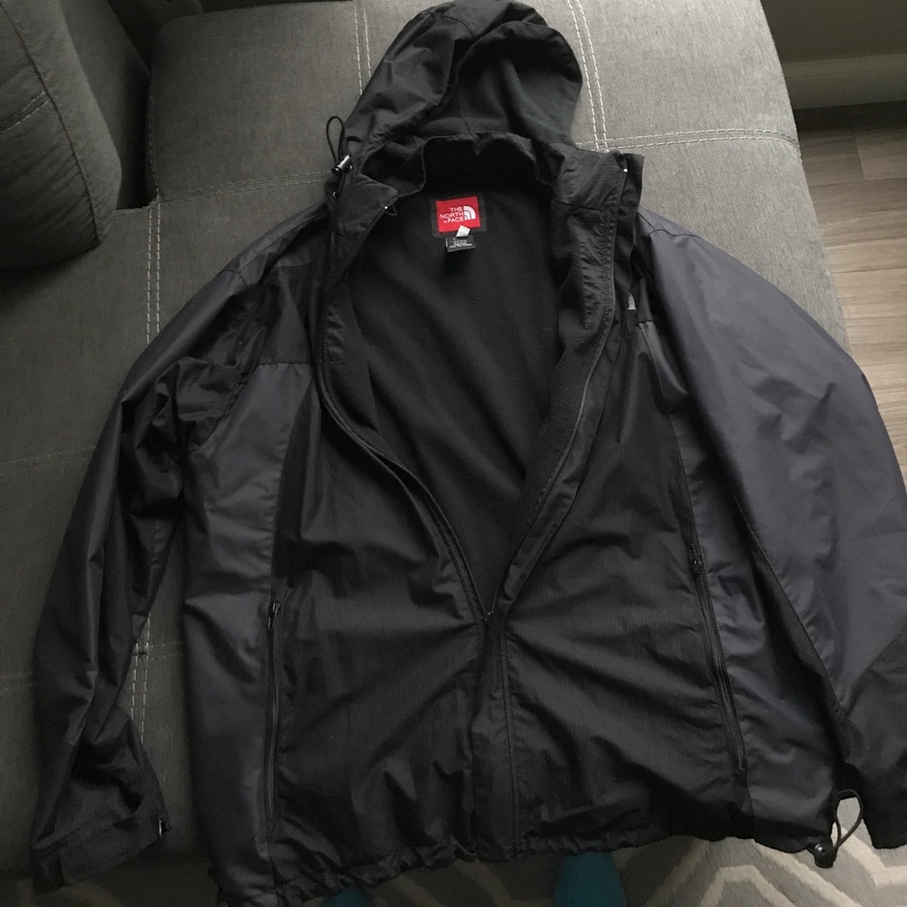 Black North Face Rain Jacket