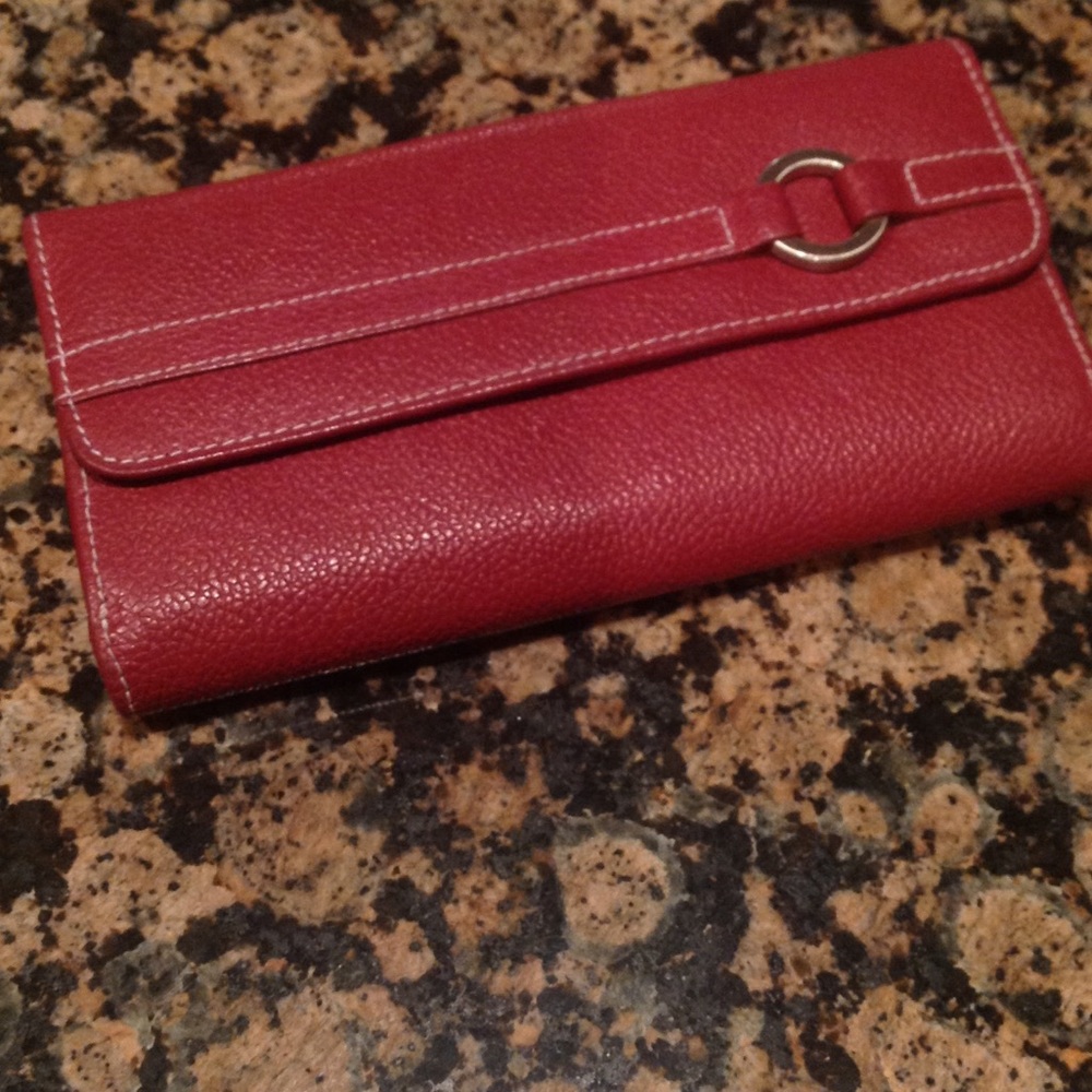 Burgundy leather wallet