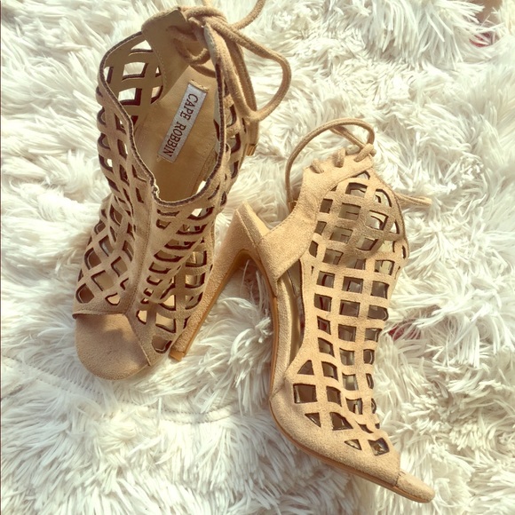 Cape Robin Shoes - • Sale Cape Robin Sexy Suede Open Toe Heel