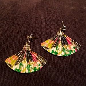 Japanese fan earrings