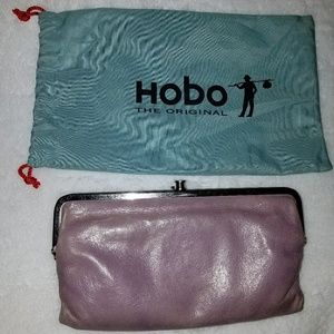 Hobo Lauren Lavender Leather Wallet Clutch