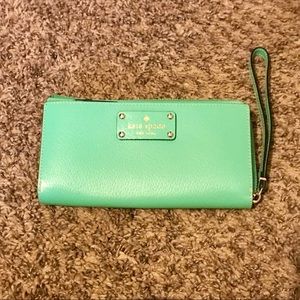 Green Kate Spade wallet