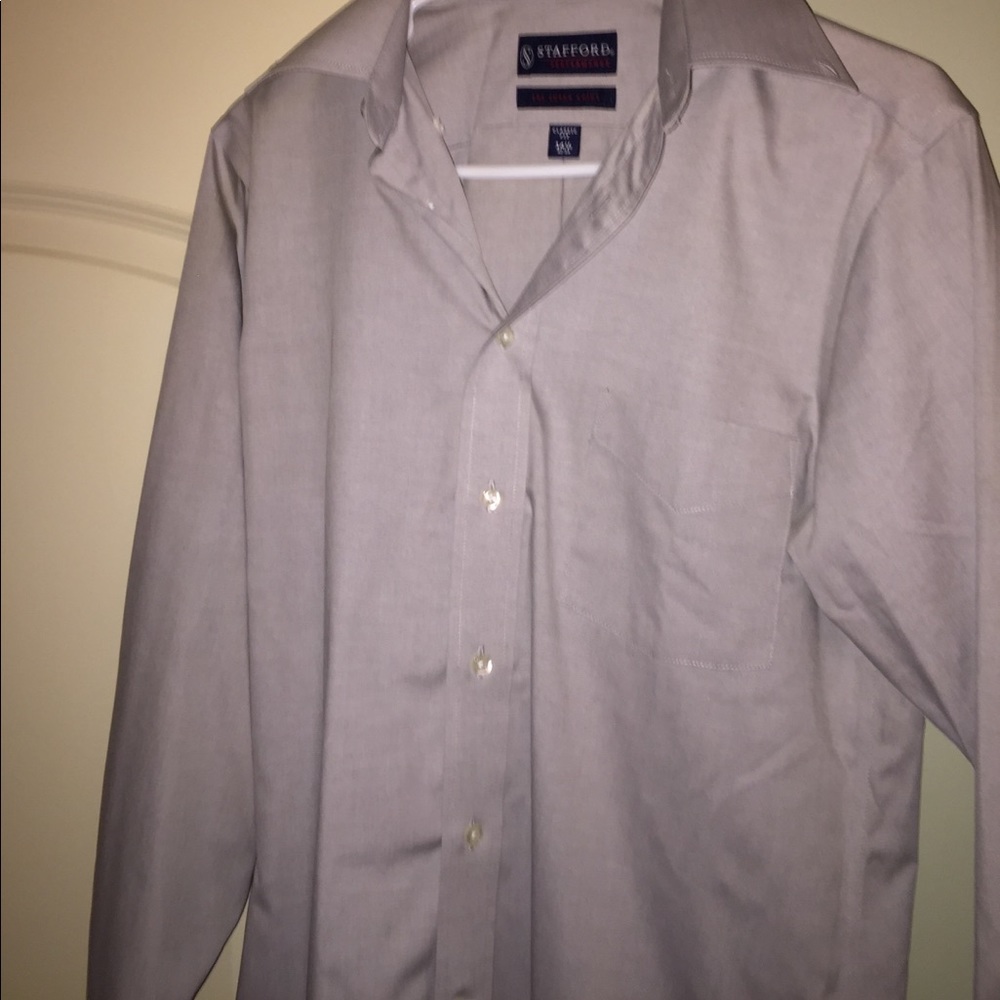 Stafford Light grey button up shirt