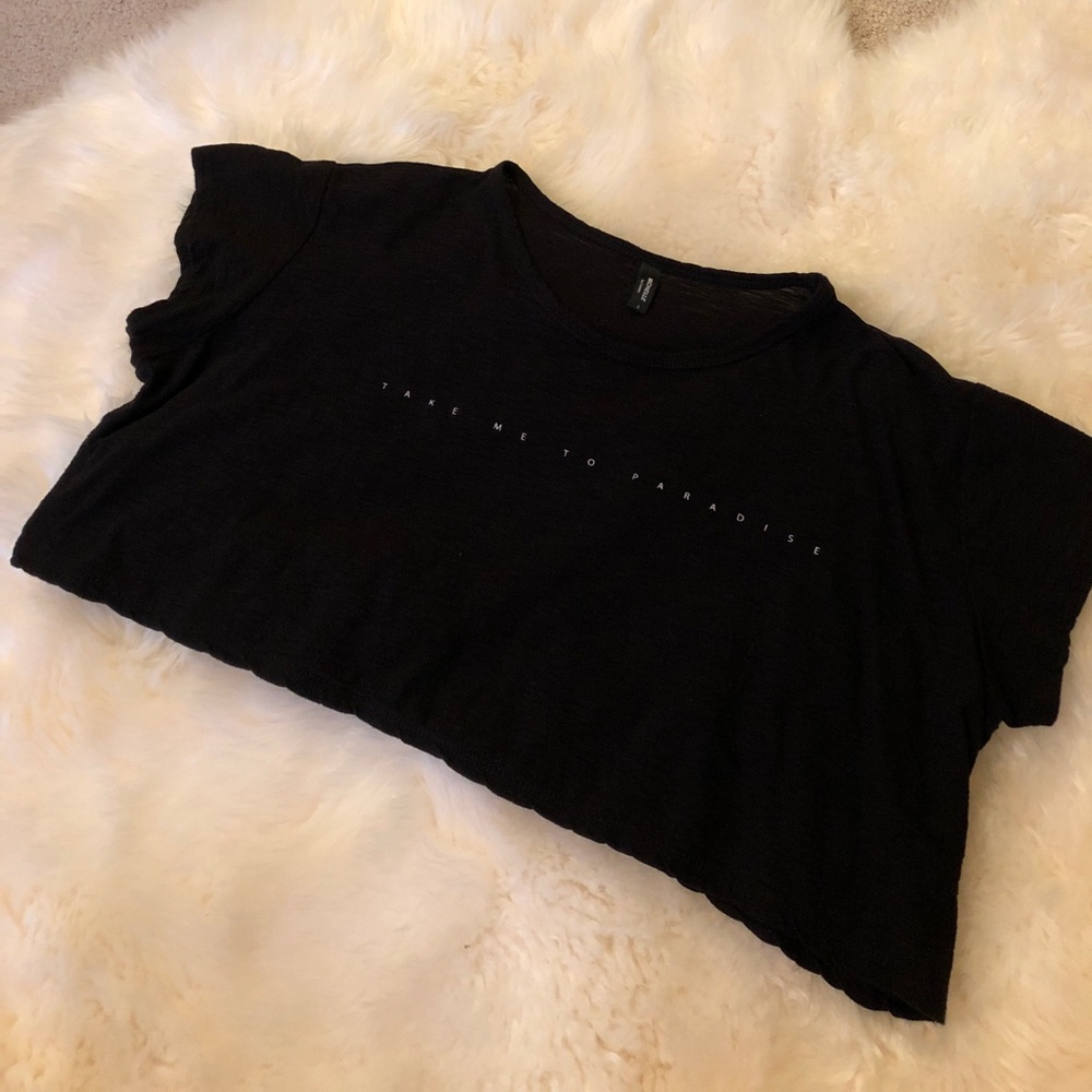 Black Paradise Crop Top