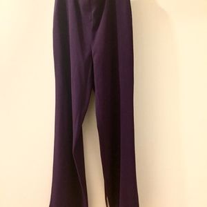 DESIGNER EILEEN FISHER PANTS, PLUM, SILK, SM