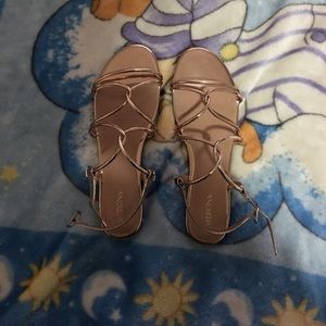 Rose gold sandals