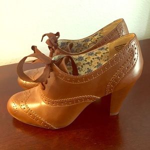 Brown Heeled Loafers