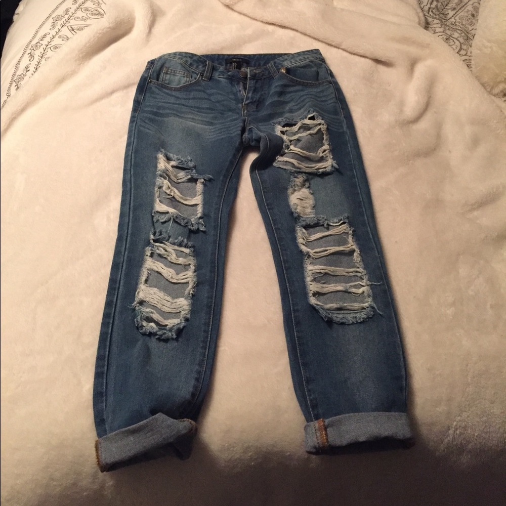 Jeans ripped