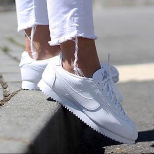 White Nike Cortez