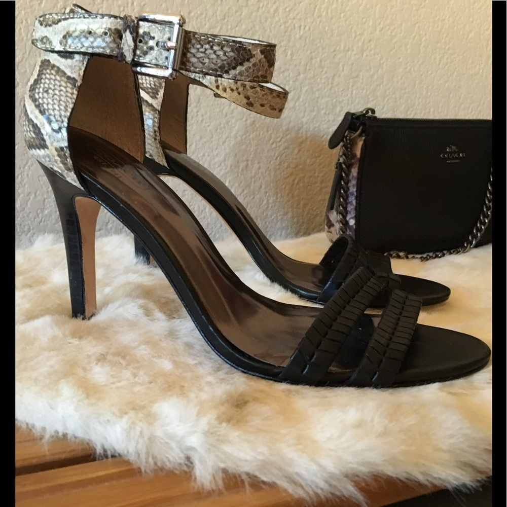 Coach Hally Python Strappy Heel - image 1