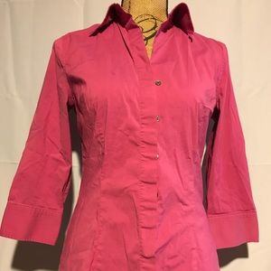 Express Design Studio 3/4 Button Down Blouse