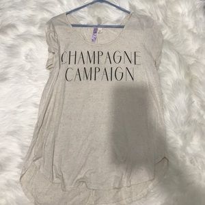 Champagne campaign hi-low tee