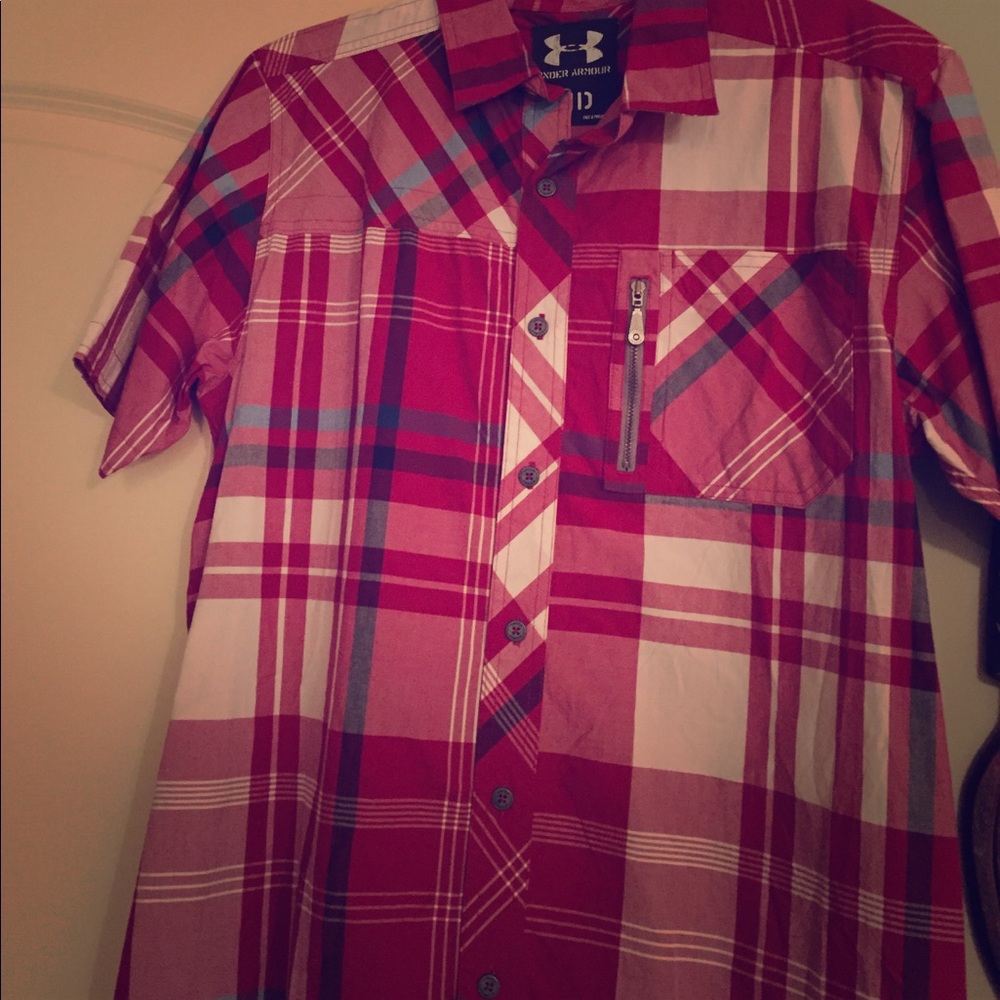 Under armour button up short sleeve