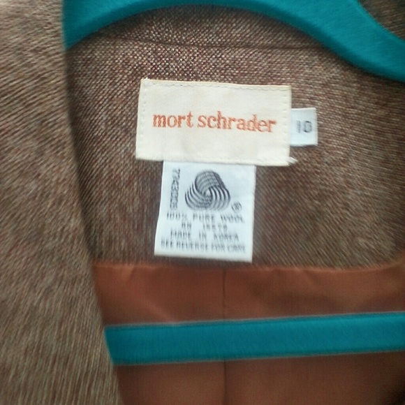 ⚜️ Vintage Cropped Blazer Taupe Fleck EUC Mort Schraeder SHOULDER PADS - Picture 6 of 16