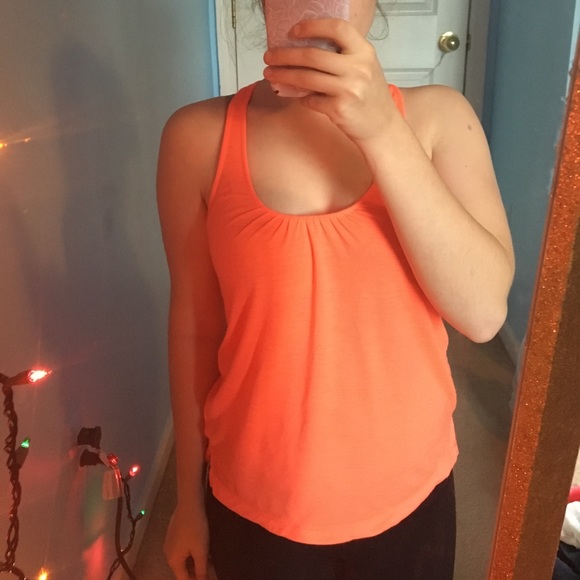 American Eagle Neon Orange Tank with Key Hole Back - Picture 2 of 2