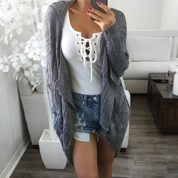 eKattire Sweaters - NWT!! EkAttire cableknit cocoon sweater