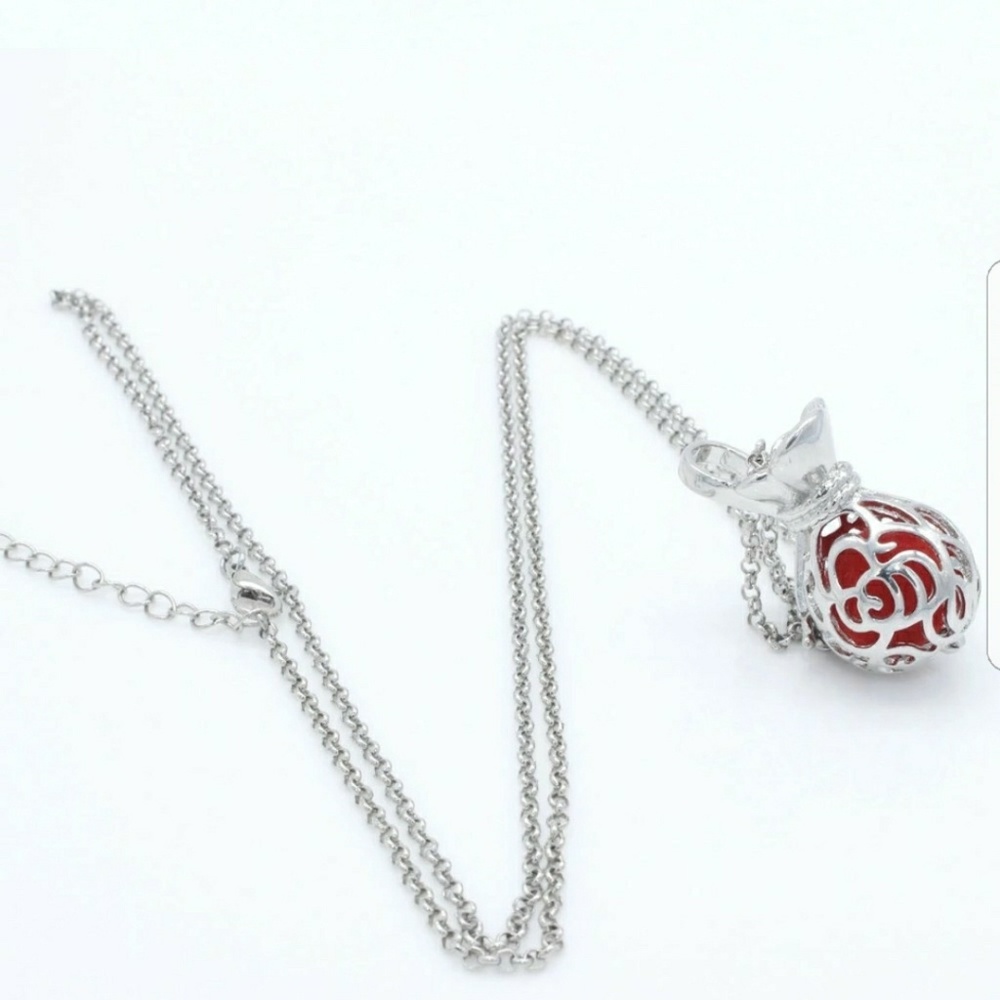 *NEW* Trendy Silver aromatherapy necklace locket
