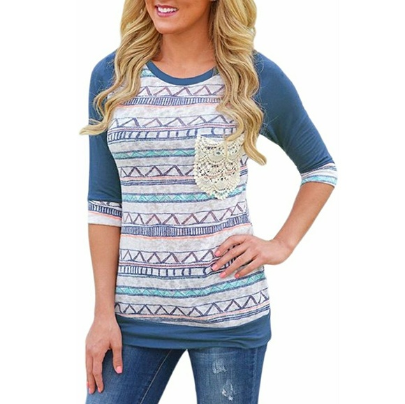 Women's stripped pattern long sleeve - Picture 4 of 4