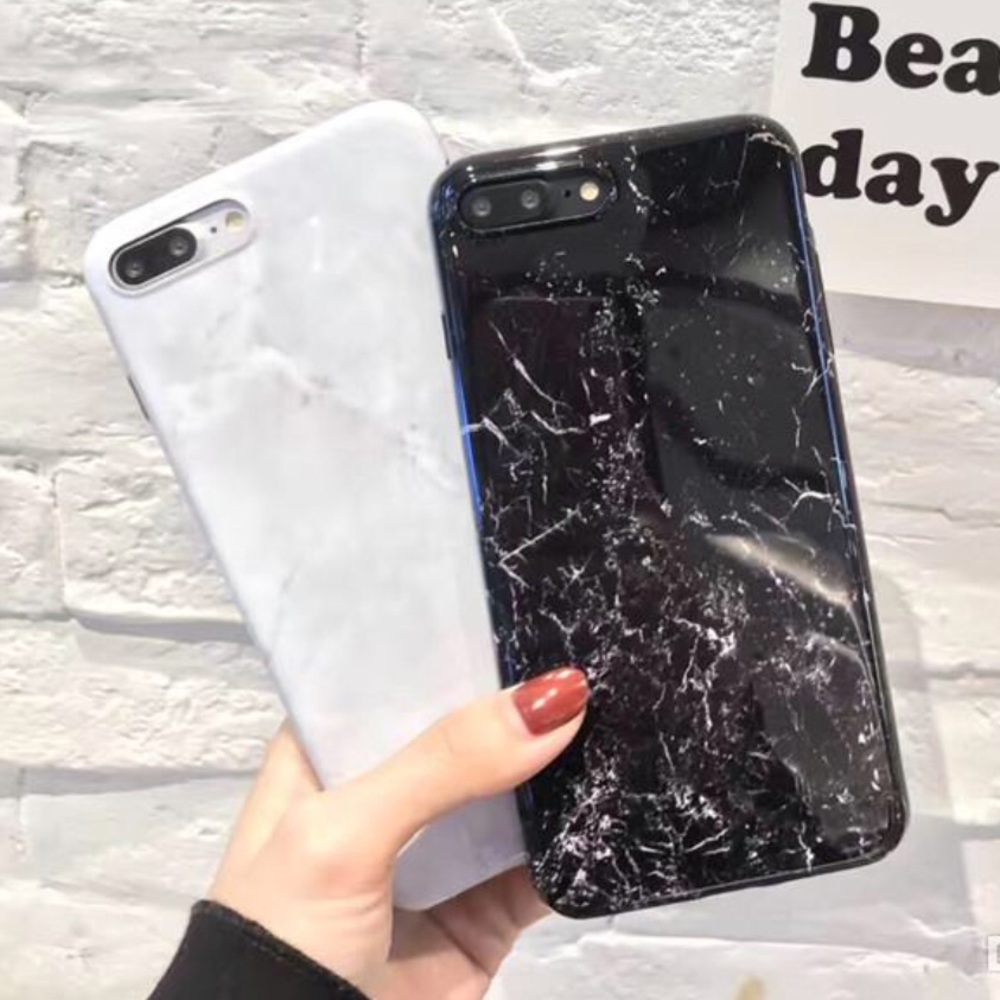 Marble iPhone 8/8Plus Black White Case