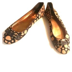 J Crew Calf hair Ballet flats