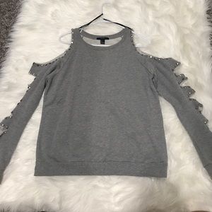 Studded cutout sweater