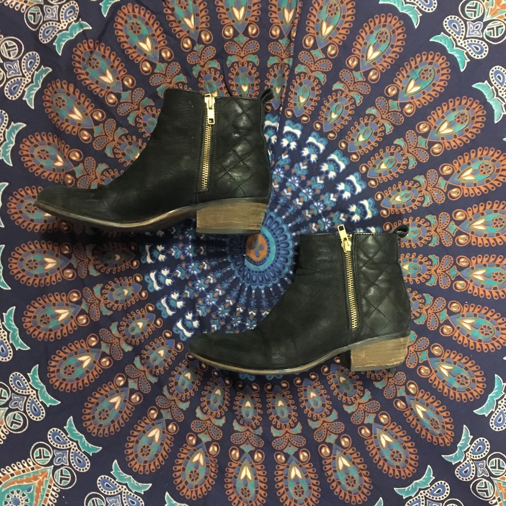 Steve Madden Quilted Leather Ankle Boots