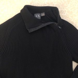 A/X side neck zipper sweater small