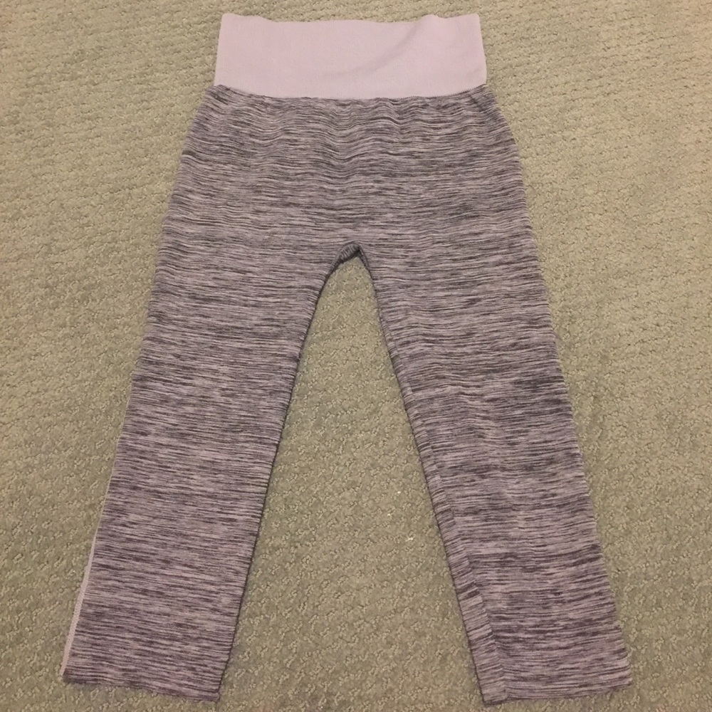 High waisted stretch workout crops