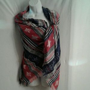 Native American print blanket scarf