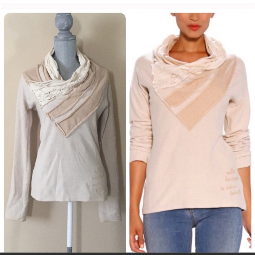 Desigual scarf-style sweater