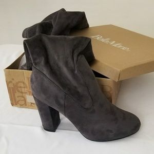 BellaMarie Women's "Shirley" Gray Thigh High Boots