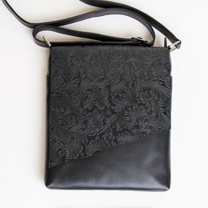 Genuine Leather Crossbody w/Matching Wallet