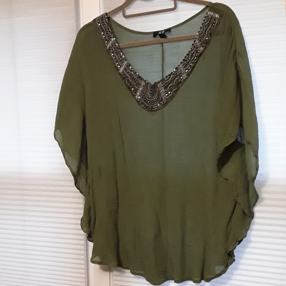 Green blouse