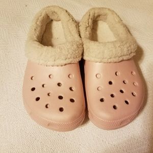 Pink crocs