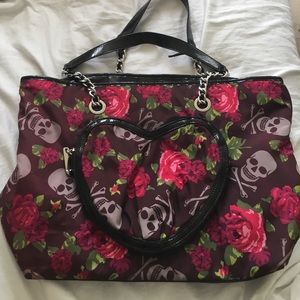 BETSEY JOHNSON Skulls n Roses Tote