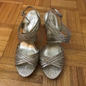 Adrianna Papell Gold Metallic Dress Sandal