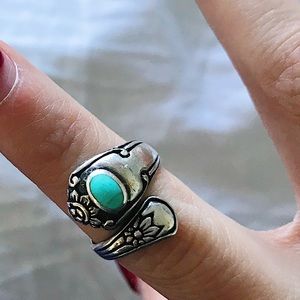 Sterling silver spoon ring
