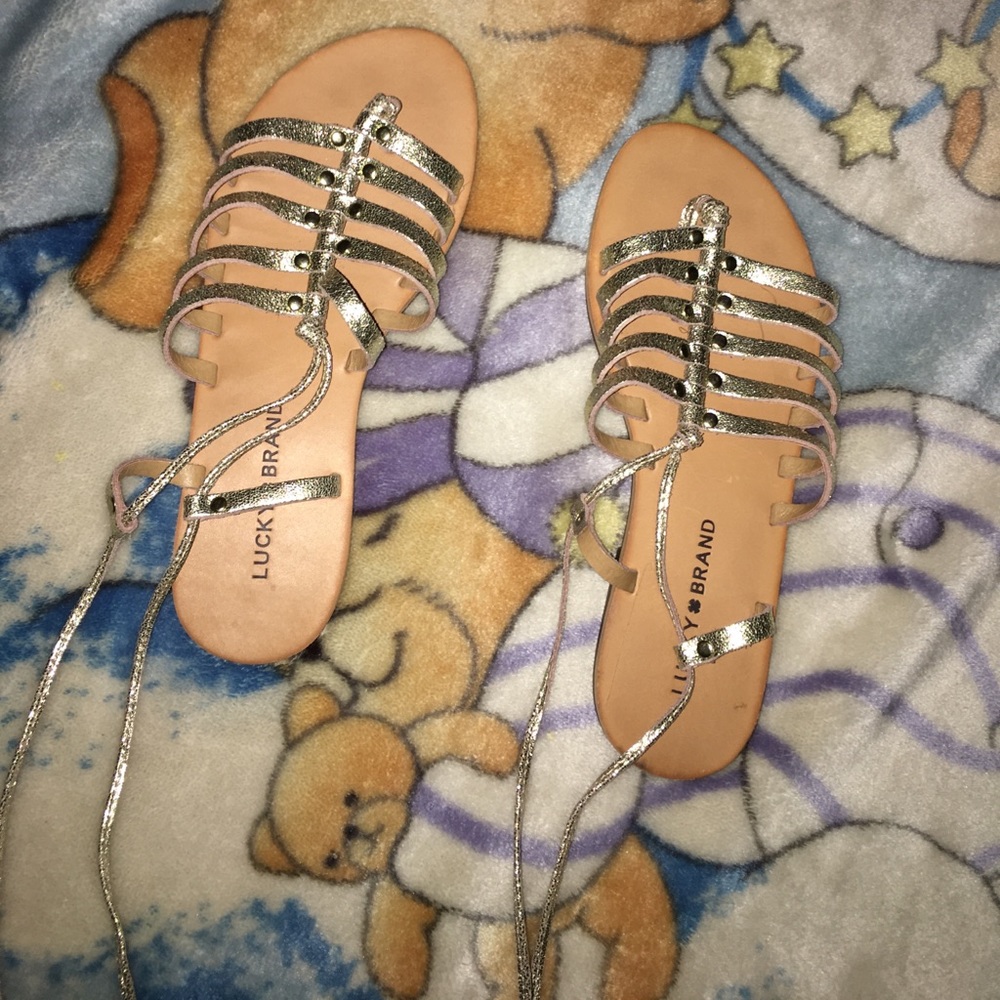 gold sandals