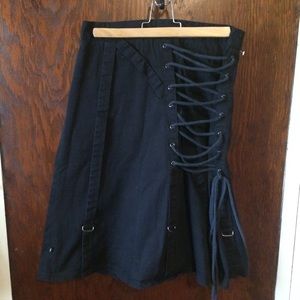 Black Illig Corset Skirt Raver M Medium