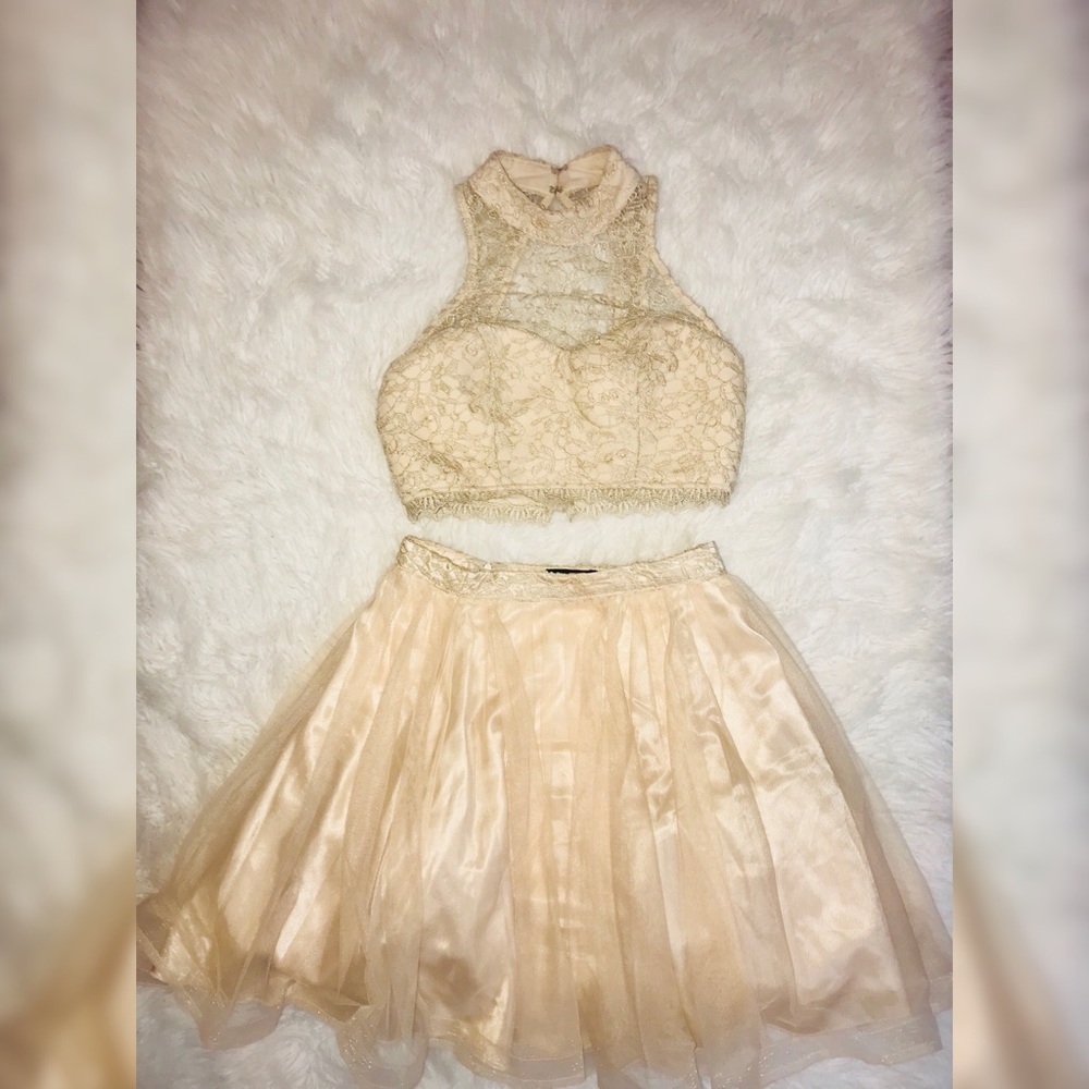 Cream Two Piece Dress