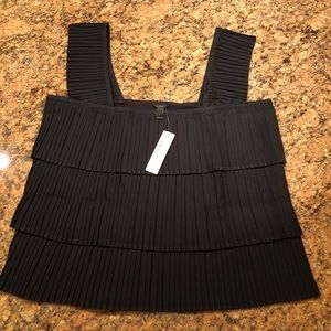 J. Crew - Pleat Tank Black