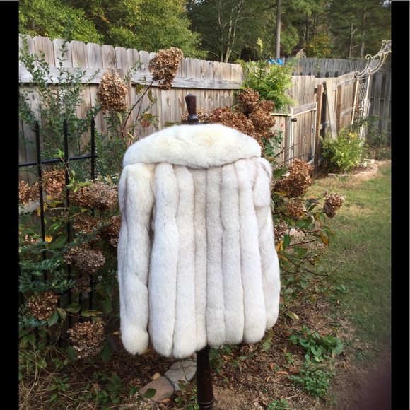 Plush Genuine Fox Fur Coat - Picture 2 of 8